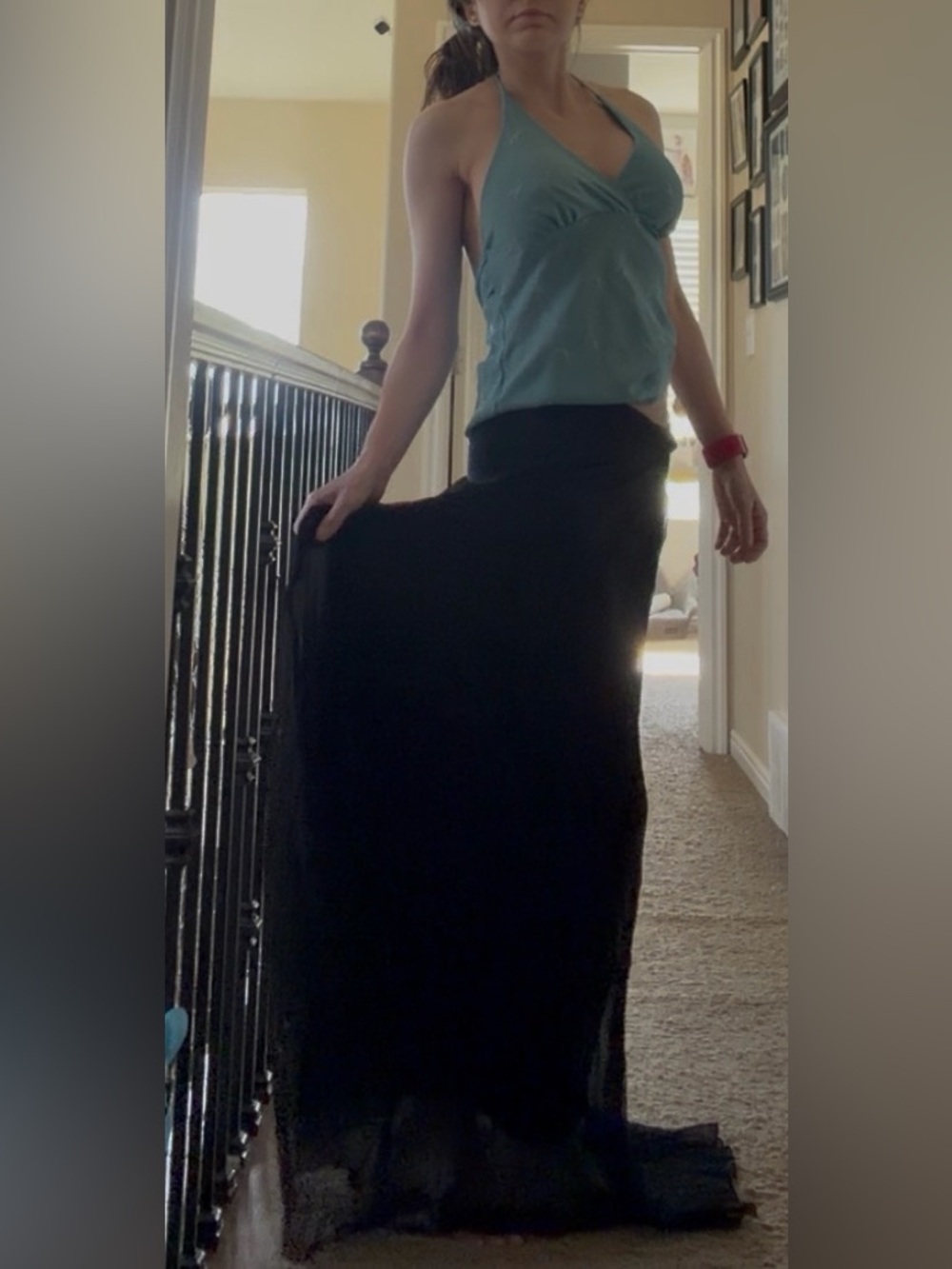 Like new size small black Matty M Black Maxi Skirt